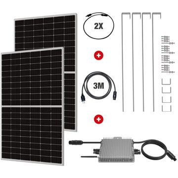 Absaar Premium Zonnepanelen Set 820wp Met 600w Omvormer Plug&play