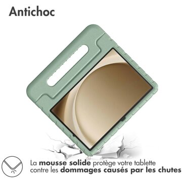 Accezz Kidsproof Backcover met handvat Samsung Galaxy Tab A9 Plus Tablethoesje Groen