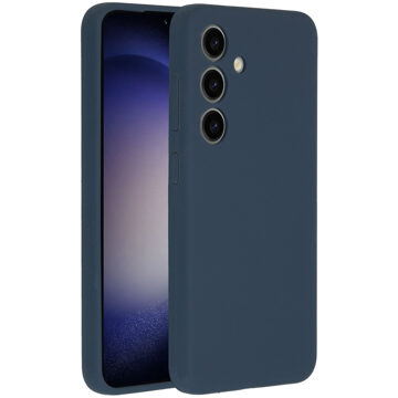 Accezz Liquid Silicone Backcover Samsung Galaxy S24 Telefoonhoesje Blauw