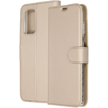 Accezz Samsung A72 hoesje bookcase - Samsung Galaxy A72 hoesje bookcase - hoesje Samsung A72 bookcase - A72 hoesje bookcase - Galaxy A72 hoesje - hoesje A72 - Kunstleer - goud - Accezz Wallet Softcase Bookcase