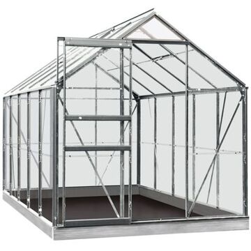 Acd serre 'Intro Grow Lily' gehard glas & aluminium grijs 6,2 m²