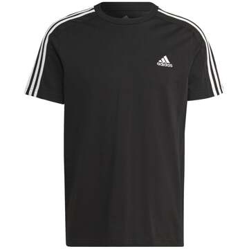 adidas 3 Stripes Single Jersey T-shirt Heren zwart