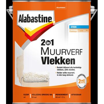 Alabastine Muurverf 2in1 Vlekken Wit 5l