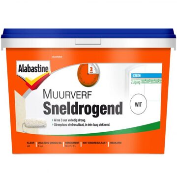 Alabastine Muurverf Sneldrogend - Wit - 5 liter