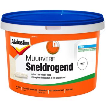 Alabastine Muurverf Sneldrogend - Wit - 5 liter