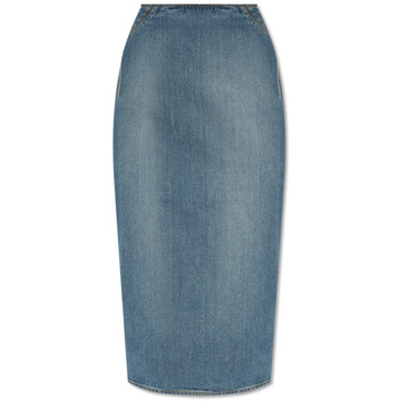 Alaia Denim Rokken Alaïa , Blue , Dames - M,S