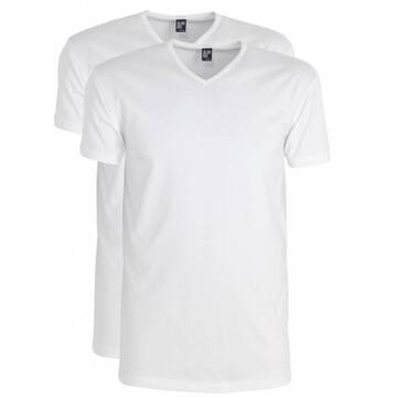 Alan Red Oklahoma Wit V-Hals Heren T-shirt 2-Pack - XL