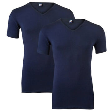 Alan Red Oklahoma Wit V-Hals Heren T-shirt 2-Pack - XXL