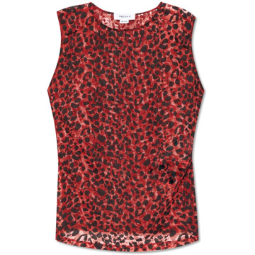 Alexander McQueen Transparante top Alexander McQueen , Red , Dames - S,Xs,2Xs