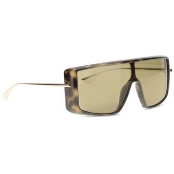 Alexander McQueen Zonnebril Schildenstijl Bruin