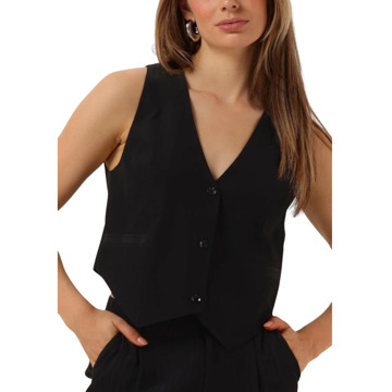 Alix The Label Gestreepte waistcoat voor stijlvolle dames Alix The Label , Black , Dames - Xl,L,M,S,Xs