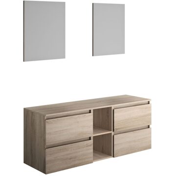 Allibert Gaya badkamermeubelset 150x59.8cm Eik hamilton 244780 Eik Hamilton (Hout)