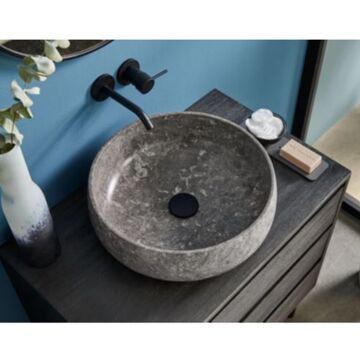 Allibert Opzet Waskom Ergo 42cm | Marmer Grijs | Rond