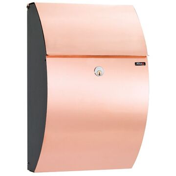 Allux Brievenbus Allux 7000 - Zwart/Koperen front