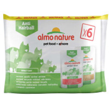 Almo Nature 24x70g Anti Hairball Kip & Rund Almo Nature Holistic Kattenvoer