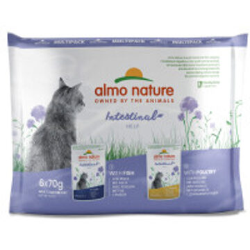 Almo Nature 6x70g Digestive Help Gevogelte & Vis Almo Nature Holistic Kattenvoer