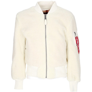 Alpha Industries Off White Teddy Sherpa Jas Alpha Industries , White , Heren - Xl,L