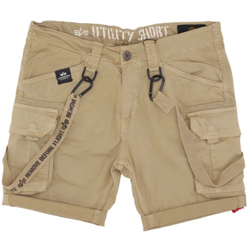 Alpha Industries Utility Shorts voor Mannen Alpha Industries , Beige , Heren - W28,W34,W32