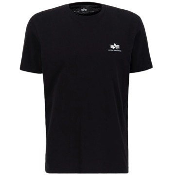 Alpha Industries Zwarte Backprint T-shirt Alpha Industries , Black , Heren - L,S