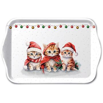 Ambiente Dienblad Melamine 13x21cm Funny Cute Kittens multi