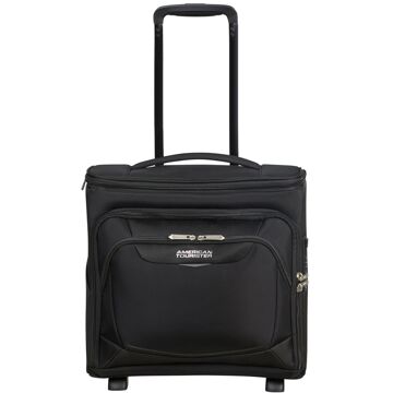 American Tourister Summerride Upright Underseater Exp black zachte koffer lichtgewicht koffer Zwart - H 36 x B 40 x D 20 cm
