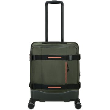 American Tourister Urban Track Spinner S TSA dark khaki zachte koffer Groen - H 55 x B 40 x D 23 cm