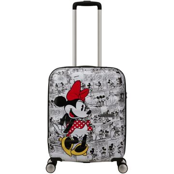 American Tourister Wavebreaker Disney Spinner 55/20 TSA minnie comics white handbagage koffer Wit - H 55 x B 40 x D 20 cm