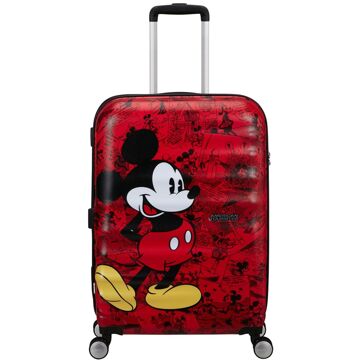 American Tourister Wavebreaker Disney Spinner 67/24 TSA mickey comics red hardcase koffer Rood - H 67 x B 47 x D 26 cm