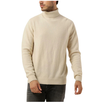 Anerkjendt Off-White Lambswool Roll Neck Sweater Anerkjendt , Beige , Heren - 2Xl,Xl,L,M,S