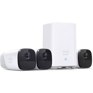 Anker Eufy Cam 2 Pro 3 camera's + basisstation IP-camera Wit