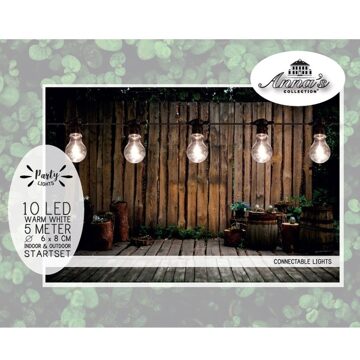 Anna's Collection Uitbreidingsset Feestverlichting Lichtsnoer Warm Wit 5 Meter - Lichtsnoer Voor Buiten