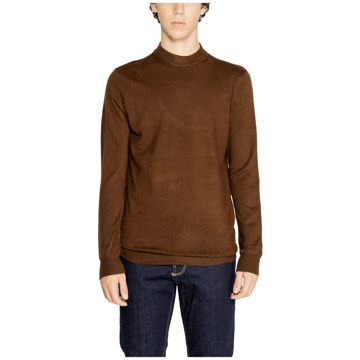 Antony Morato Bruine Lange Mouw Gebreide Heren Herfst/Winter Antony Morato , Brown , Heren - 2Xl,Xl,L,M,S