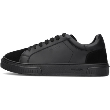 Antony Morato Zwarte Leren Lage Sneakers Antony Morato , Black , Heren - 40 Eu,39 Eu,44 EU