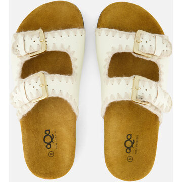 Aqa Slippers beige Textiel - 36,37,38,39,40,41