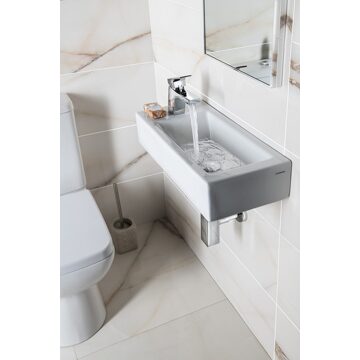 Aqualine Small keramische fontein 50x24.5cm wit glans