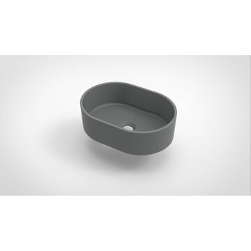 Arcqua Opbouw Waskom Arcqua Case Ovaal 40x28 cm Mat Grijs Arcqua