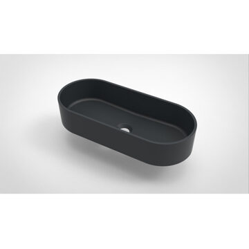 Arcqua Opbouw Waskom Arcqua Case Ovaal 60x26 cm Mat Antraciet Arcqua