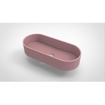 Arcqua Opbouw Waskom Arcqua Case Ovaal 60x26 cm Mat Roze Arcqua