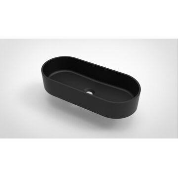 Arcqua Opbouw Waskom Arcqua Case Ovaal 60x26 cm Mat Zwart