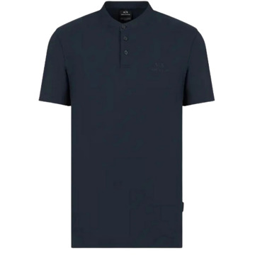 Armani Exchange Klassiek Polo Shirt Armani Exchange , Blue , Heren - S,Xs