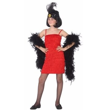 Atosa Flapper/garconne verkleedkleding voor kinderen Rood