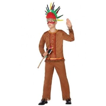 Atosa Indiaan/Indianen pak/verkleed kostuum voor jongens Bruin