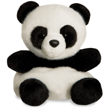 Aurora knuffelpanda Palm Pals junior 13 cm pluche zwart/wit