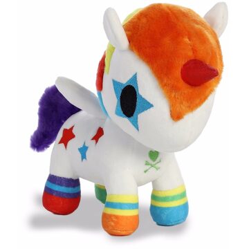 Aurora Speelgoed witte eenhoorn knuffel 20 cm