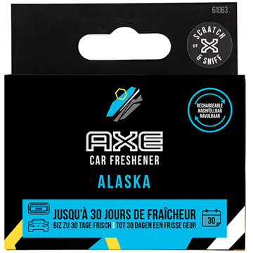 Axe navulling luchtverfrisser Alu Houder Alaska zwart 2 stuks