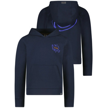 B.Nosy Jongens hoodie sam navy Blauw - 134/140