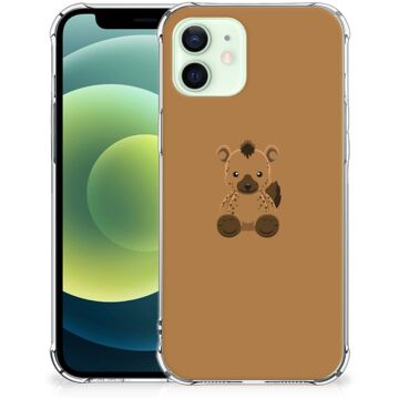 B2Ctelecom Anti Shock hybrid Case iPhone 12 Mini TPU Silicone Hoesje met transparante rand Baby Hyena