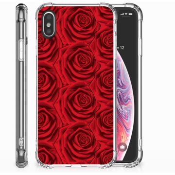 B2Ctelecom Back Case iPhone Xs | X/10 Red Roses