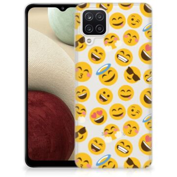 B2Ctelecom Backcover Soft Siliconen Hoesje Samsung Galaxy A12 Telefoon Hoesje Super als Cadeautjes voor Meisjes Emoji