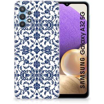 B2Ctelecom GSM Hoesje Samsung Galaxy A32 5G Trendy Telefoonhoesjes Flower Blue